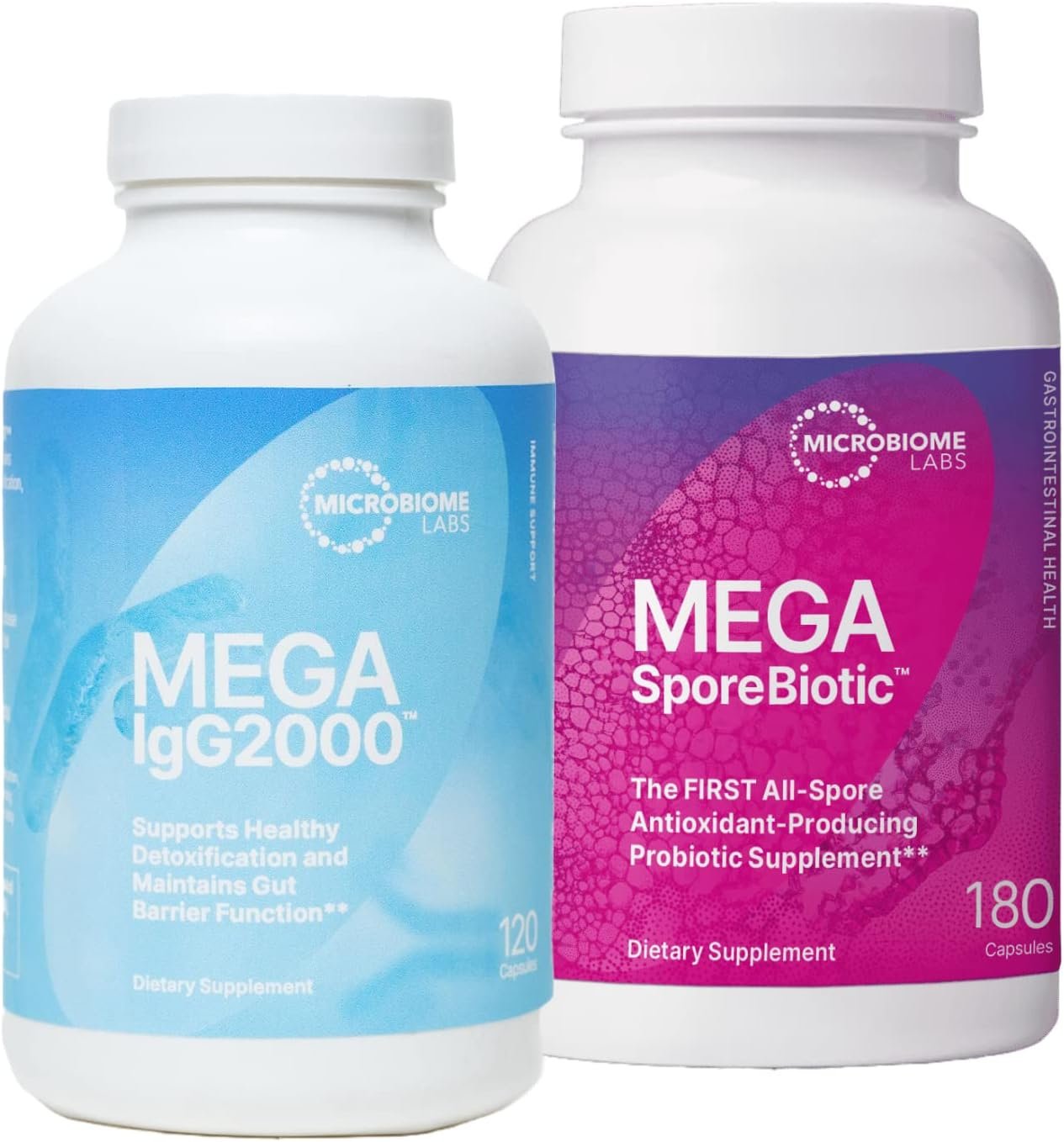 Bundle: Spore probiotic + dairy-free immunoglobulin for gut and immunity.