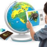 Interactive AR globe for kids with 400 wonders, STEM educational toy.