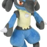 Sanei Pokemon All Star Series Lucario Stuffed Plush, 12″, Black, Blue (PP12)