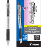 PILOT EasyTouch Refillable & Retractable Ballpoint Pens, Fine Point, Black Ink, 12-Pack (32210)